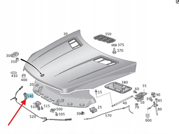 ODBOJNIK SPRĘŻYNA MASKI PRZÓD MERCEDES GLE W166 CLS W218 W292 A1668800027