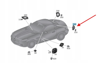GŁOŚNIK TYLNY LEWY PRAWY MERCEDES SLK W172 OE A1728200302