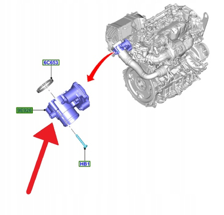 PRZEPUSTNICA 2.0 ECOBLUE FORD SMAX GALAXY MONDEO 2554720 _ GK2Q-9F991-CB