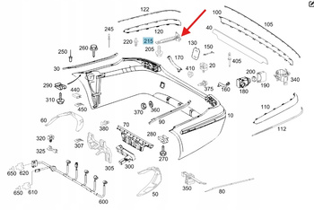 WSPORNIK ZDERZAKA TYŁ LEWY PRAWY MERCEDES E klasa W211 OE A2118851314