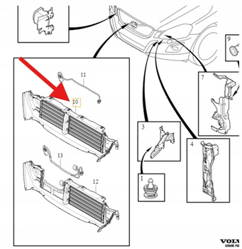 AKTYWNY WLOT ŻALUZJA KIEROWNICA POWIETRZA VOLVO XC60 2009- OE 31455705