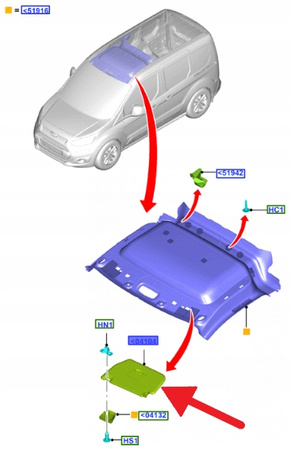 OSŁONA PRZECIWSŁONECZNA LEWA DASZEK CONNECT 2013- 2281236 _ DT11-V04101-FJ