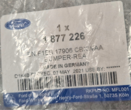 ZDERZAK TYLNY FORD FOCUS 2014- OE 1877226 _ F1EB-17906-CBXWAA