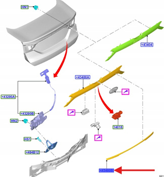 LISTWA KLAPY BAGAŻNIKA 2510720 _ JS7B-F43400-BC