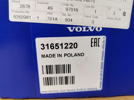 Kratka wlotu powietrza Volvo V90