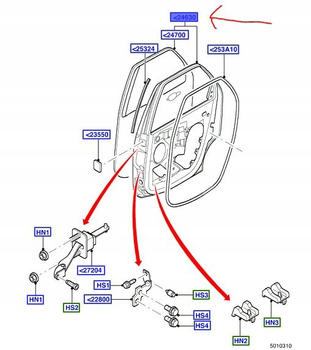 DRZWI TYLNE LEWA STRONA FORD FOCUS Mk1 Kombi