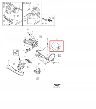 Wkład filtra powietrza Volvo 31370984