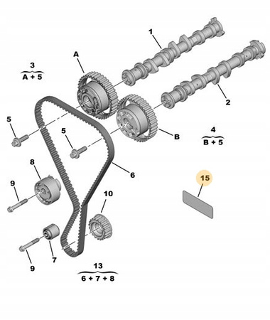 Etykieta z zaleceniami producenta Citroen OE 1654512580