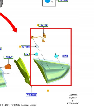 ŚWIATŁO TYLNE LEWE WEWN FORD PUMA MK2 2019- 2384039 _ L1TB-13A603-AA