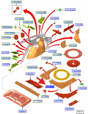 STYROPIAN WYPEŁNIENIE BAGAŻNIKA FOCUS 2011- OE 1705194 _ BM51-A11169-CB