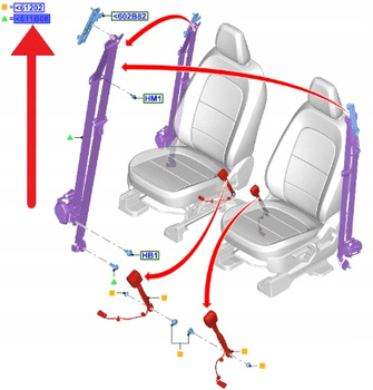 PAS BEZPIECZEŃSTWA PRAWY PRZÓD FORD KUGA 2020- 2751162 _ LV4B-S61294-AE3JA6