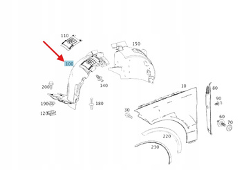 NADKOLE PRAWY PRZÓD MERCEDES ML GLE W166 OE A1668802905