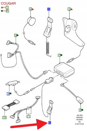 ZESTAW SŁUCHAWKOWY FORD WIELE MODELI OE 1301019 _ AM3U4J-19H246-AA