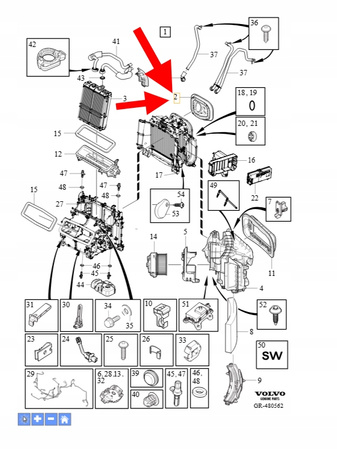 USZCZELKA KLIMATYZACJI VOLVO XC90 2016- OEM/OE 31404457