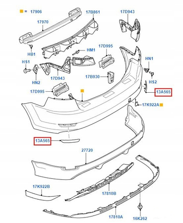 ODBLASK LEWY TYŁ FORD MONDEO Mk4 Sedan 2010- 1704573 _ BS71-515C0-AE