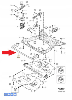 Dolna belka Volvo XC90 (16-) OE 31387240