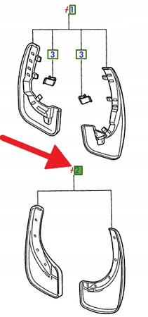 ZESTAW CHLAPACZY TYŁ FORD GALAXY 1994- 2000 OE 5079138 _ A95VWX-16D588-AA