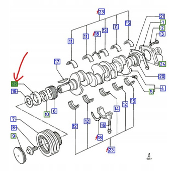 USZCZELNIACZ WAŁU KORBOWEGO FORD TRANSIT Mk3 Mk4 DIESEL 1984-2000 _1539755_894F-6700-BA