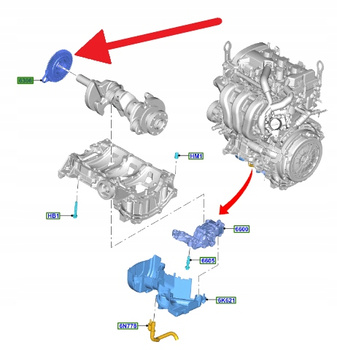KOŁO ZĘBATE WAŁU KORBOWEGO 1.5 EB FORD KA FOCUS 18- 2202100 _ GN1G-6A362-JA