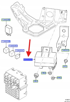 PRZEKAŹNIK ŚWIEC ŻAROWYCH 1.4L 1.6L TDCI FOCUS 1252609 _ 3M5T-12A343-AA
