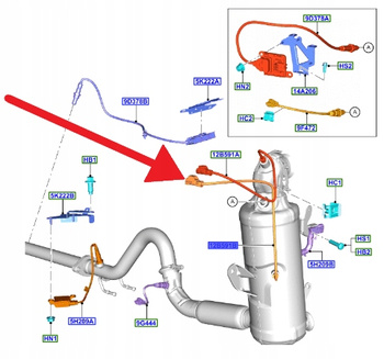 SONDA LAMBDA CZUJNIK 1.5 TDCI FORD FOCUS 2020- OE 2444888 _ MX61-12B591-AA