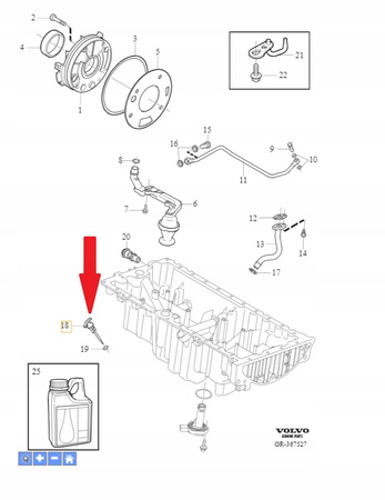 MIARKA BAGNETU OLELJU 2.0 2.4 D5 VOLVO S60 V60 2011- V40 XC60 OE 31330356