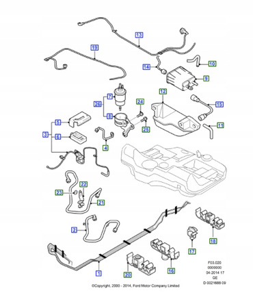 PRZEWÓD PALIWOWY FORD MONDEO Mk3 2000-07 Benzyna_1333466_1S71-9J280-AF