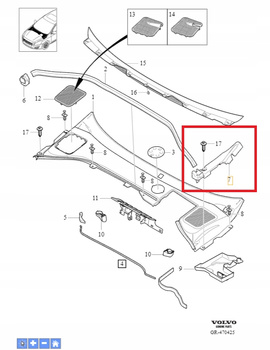 WYGŁUSZENIE PIANKA BŁOTNIKA PRAWY PRZÓD VOLVO S60 V60 2011- CC OE 31391776