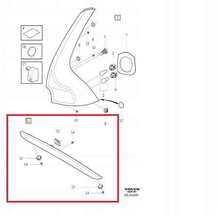 Światło stop Volvo XC60 31420367