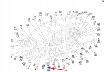 PODKŁADKA POD LEWAREK MERCEDES C W205 E W213 W238 W253 W217 OE A2046900009