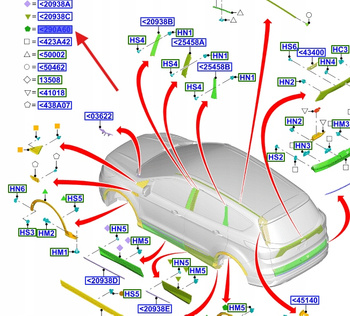 LISTWA BŁOTNIKA TYŁ PRAWA FORD KUGA Mk2 2016- 2063679 _ CV44-S286D02-AC5YZ9