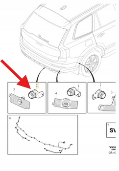 CZUJNIK PARKOWANIA PDC PRZÓD TYŁ VOLVO XC90 V90 S90 2017- OE 31471048