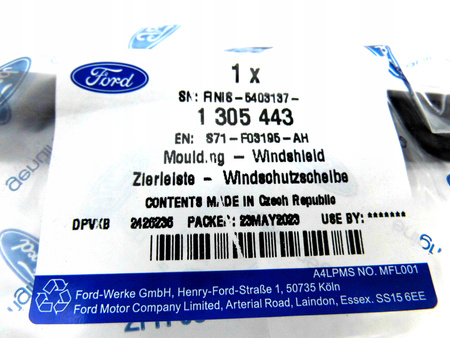 LISTWA SZYBY CZOŁOWEJ LEWA FORD MONDEO Mk3 2000- 1305443 _ 1S71-F03195-AH