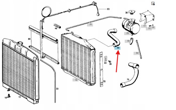 GÓRNY WĄŻ CHŁODNICY MERCEDES 220 W111 200 W110 OE A1105010282