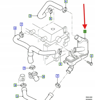 SEPARATOR OLEJU ODMA SILNIKA FORD 1.8L TDCi 1440654 _ 6G9Q-6A785-AB