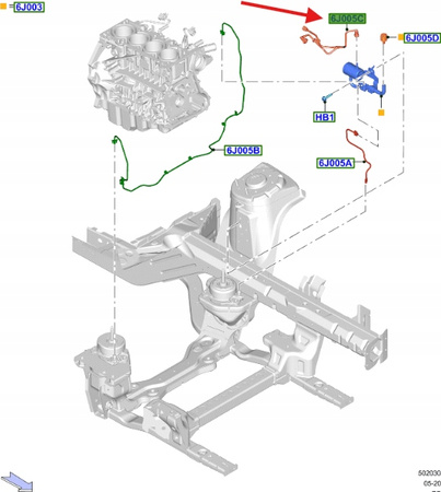 PRZEWÓD PODCISNIENIA 2.3 ECOBOOST FORD MUSTANG 15- 5274126 _ FR3C-6J005-AB