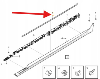 USZCZELKA PROGU NAKŁADKI LH RH VOLVO V60 S60 CC 2019- OE 31448913