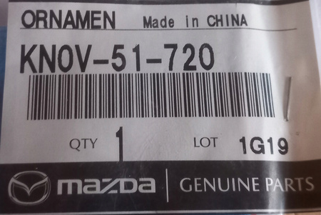 Emblemat na tył - Mazda CX-5 KF_KN0V51720
