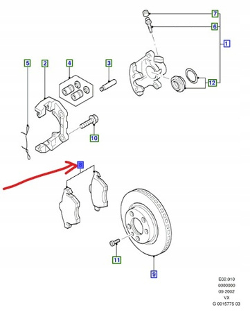 KLOCKI HAMULCOWE PRZÓD FORD GALAXY Mk1 Mk2 _1027703_95VWX-2K021-AA