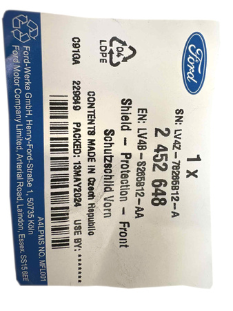 OSŁONA KRAWĘDZI DRZWI PRAWY PRZÓD KUGA 2020- 2452648 _ LV4B-S265B12-AA