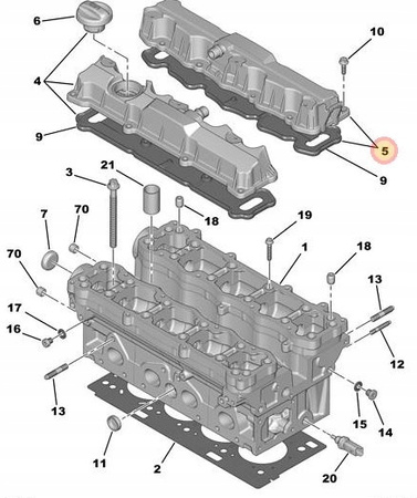 Pokrywa zaworów 1,6 VTI OE 0248L7