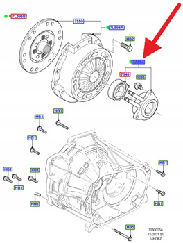 WYSPRZĘGLIK SPRZĘGŁA FORD OE FOCUS 2004-2011 1673403 8M51-7560-AA