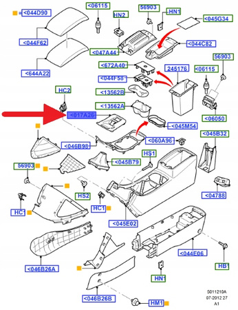 POKRYCIE OTWÓR KONSOLI ŚRODKOWEJ SMAX GALAXY 1751467 _ CM21-R01634-EA3YYW