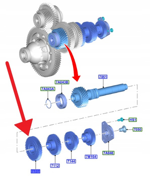 KOŁO ZĘBATE 3. BIEG MANUAL B6 FORD CMAX FIESTA 17- 2224350 _ HU3R-7137-AHA