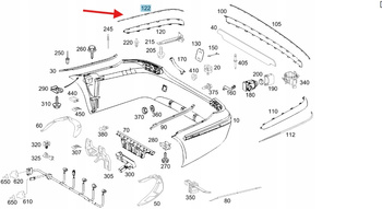 LISTWA CHROMOWANA ZDERZAKA PRAWY TYŁ MERCEDES E W211 OE A2118852821