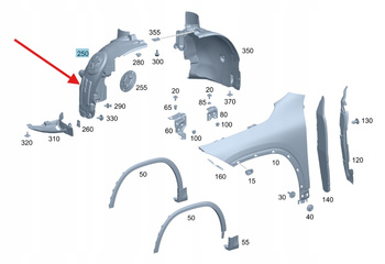 NADKOLE PRAWY PRZÓD MERCEDES EQA W243 GLA W247 OE A2478840200