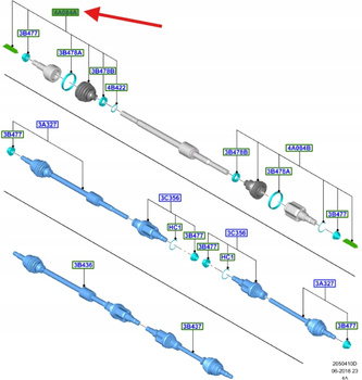 ZESTAW OSŁONA ZEW COURIER TRANSIT TOURNEO 2014- 2239552 _ HT76-4C062-AA