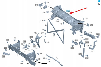 PAS PRZEDNI WZMOCNIENIE MERCEDES GLE W167 OE A1676209900