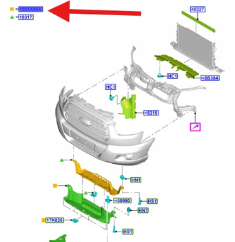 DEFLEKTOR POWIETRZA FORD TRASNIT MK7 2014-2016 1844129 _ BK31-V001A06-AC