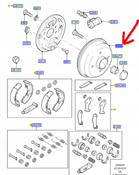BĘBEN HAMULCA TYŁ FORD KA Mk1 PUMA ESCORT Mk7 1499062 _ 7S51-1113-BA